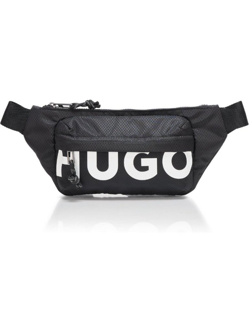 Stylish Big Logo Belt Bag in Catfish Black - Versatile One Size Fanny Pack